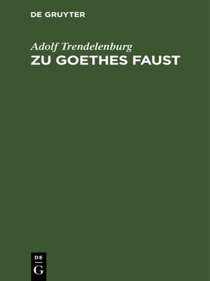 cover image of Zu Goethes Faust